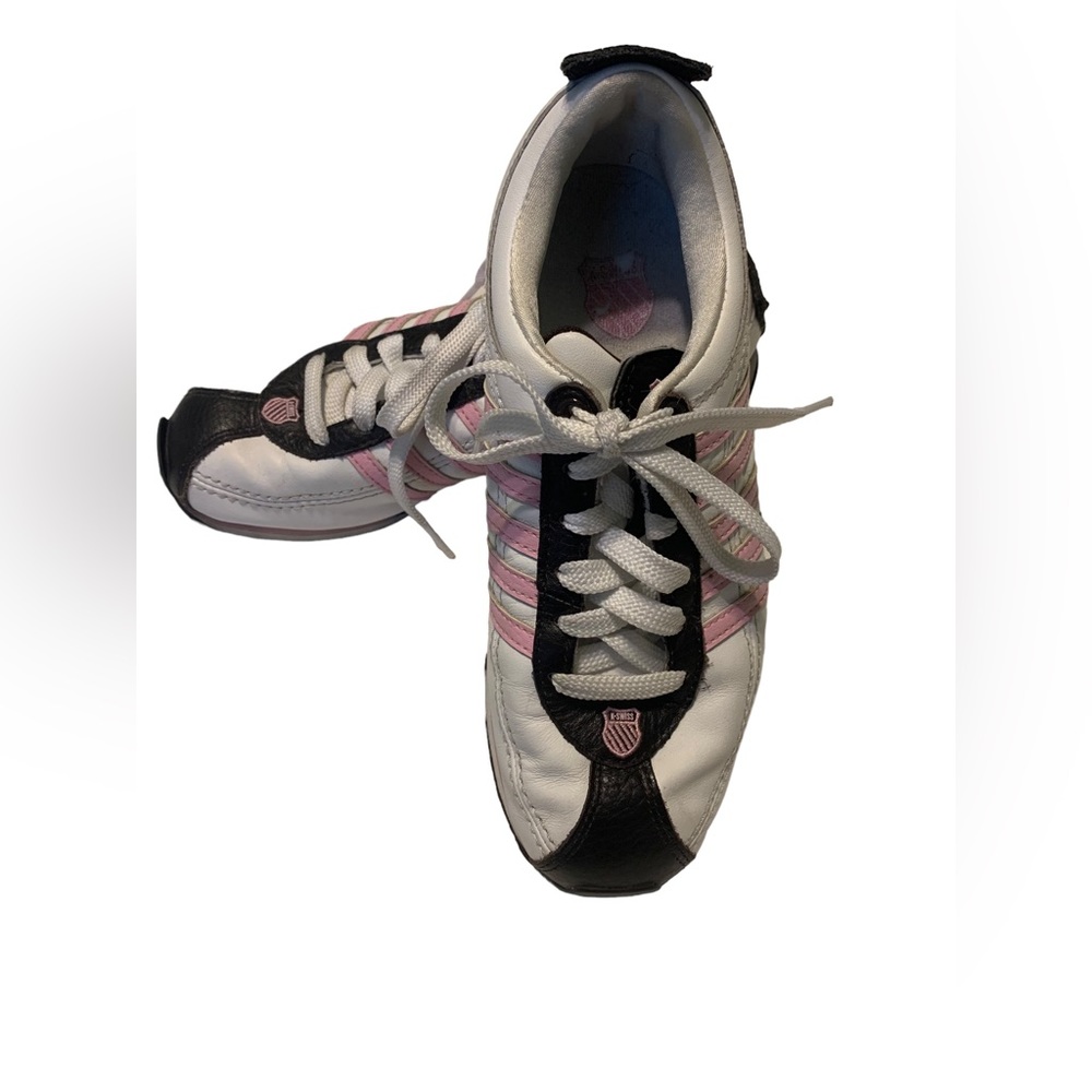 K-Swiss Sneakers pink/white/brown leather size 6